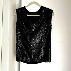 Black sequin sleeveless top size medium.